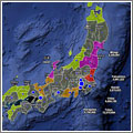 Mapa en tiempo real de los niveles de radiación en diversas zonas de Japón